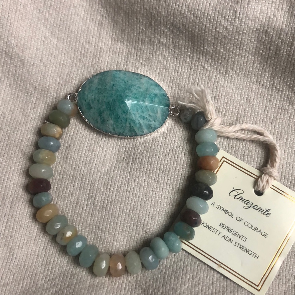 Arm Candy Amazonite Stretch Bracelet NWT